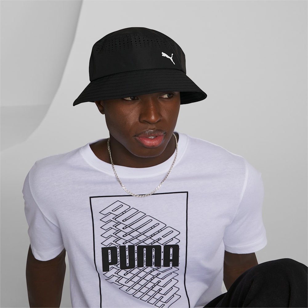 Puma Split Vent Bucket Hat - BLACK