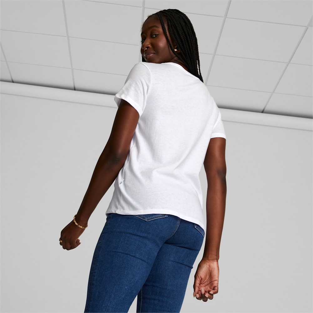 Puma Ombre Shimmer Tee - White