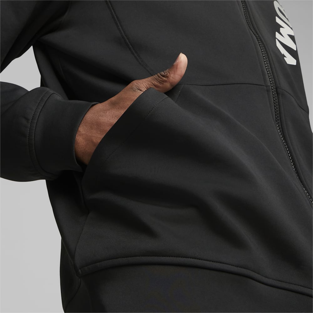 Puma Fit Double Knit Full-Zip Hoodie - Black