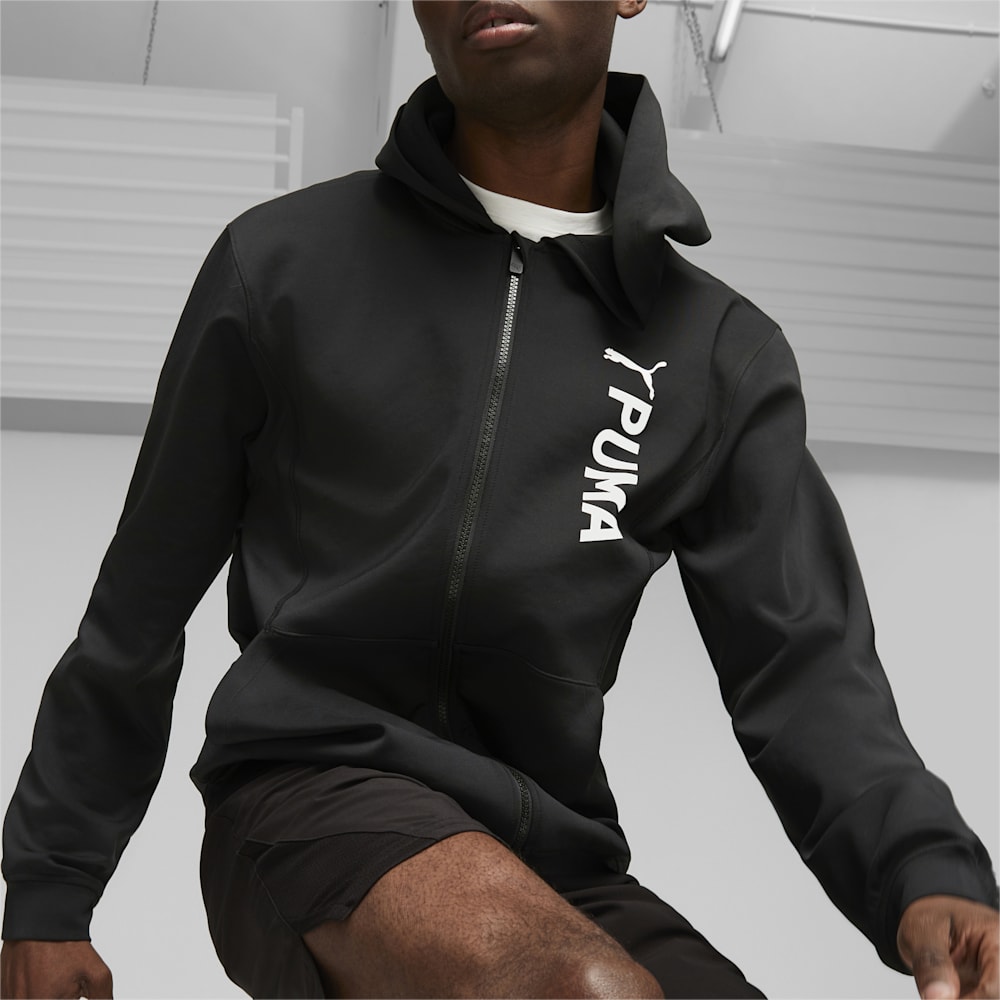 Puma Fit Double Knit Full-Zip Hoodie - Black