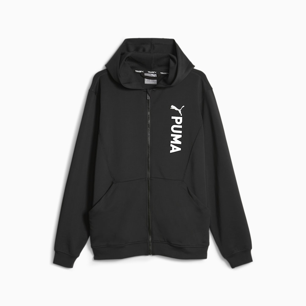 Puma Fit Double Knit Full-Zip Hoodie - Black