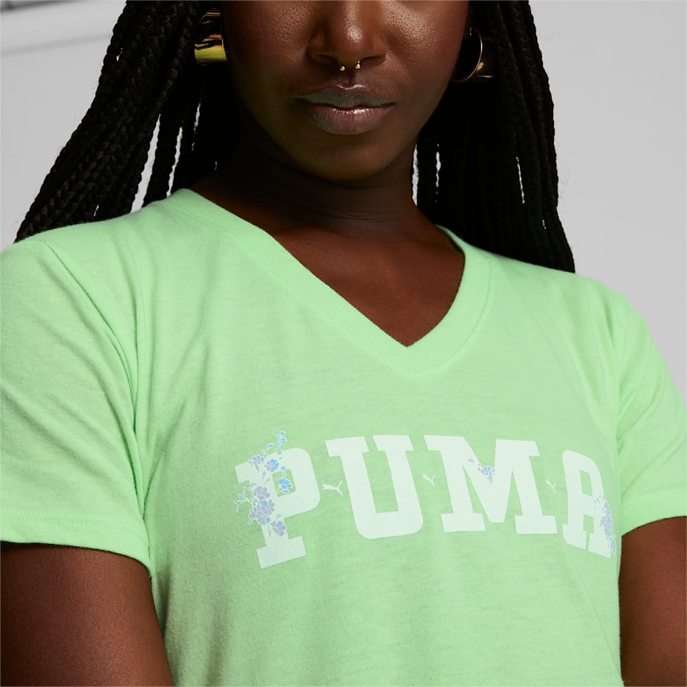 Puma Varsity Bloom Tee - Spring Fern Heather