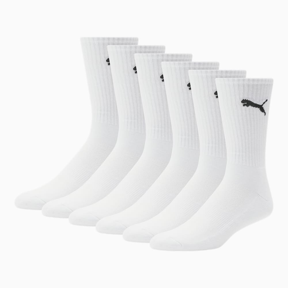 Puma Half-Terry Crew-Length Socks [3 Pairs] - WHITE / BLACK