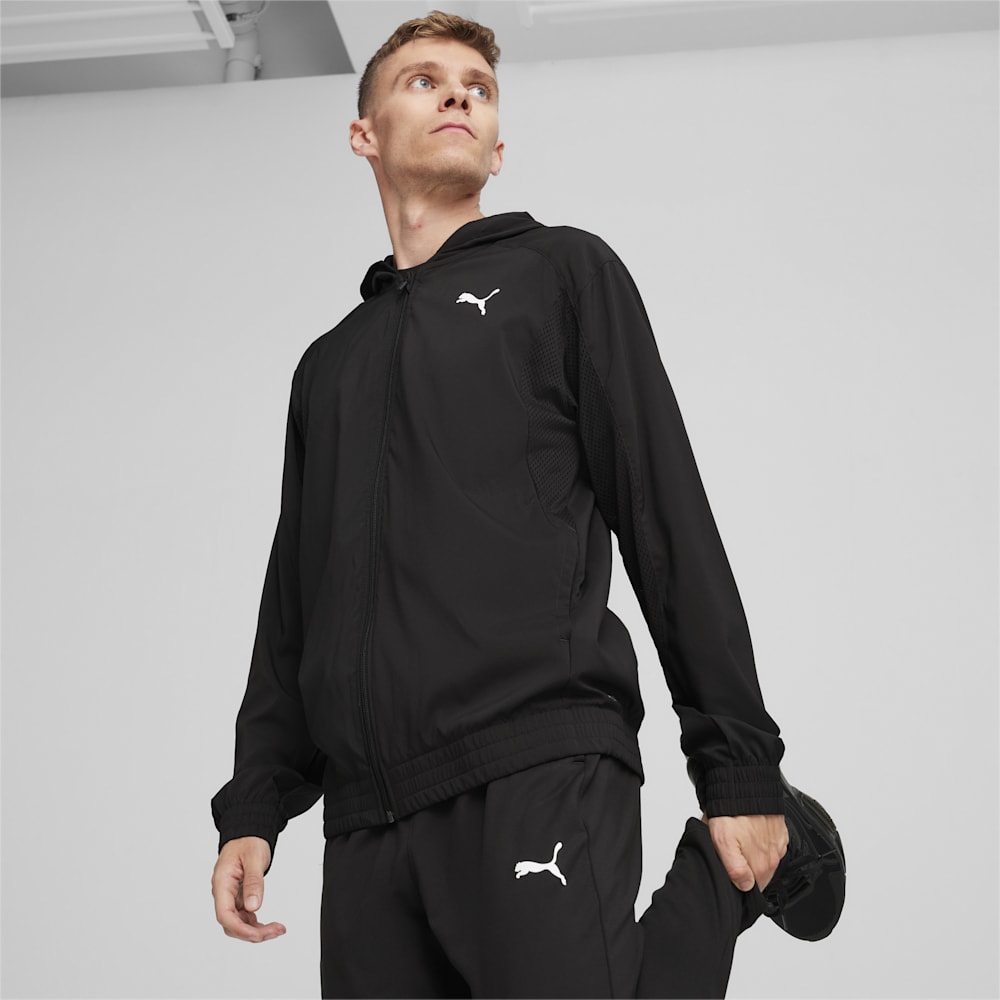 Puma FIT Woven Full-zip Jacket - Black