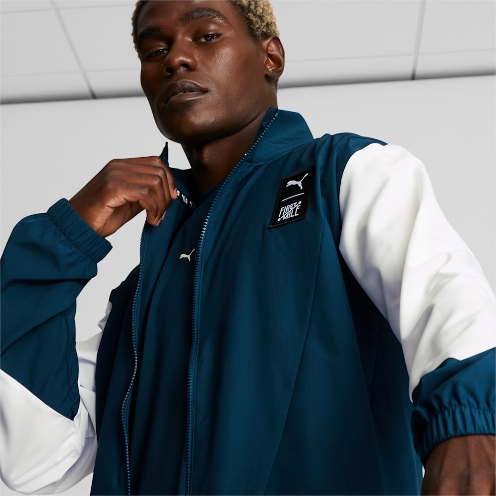 Puma x FIRST MILE Woven Full-Zip Running Jacket - Marine Blue-White