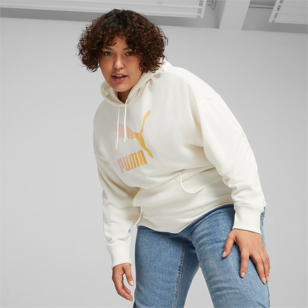 Puma Classics Logo Infill Hoodie - Warm White-Beach Days