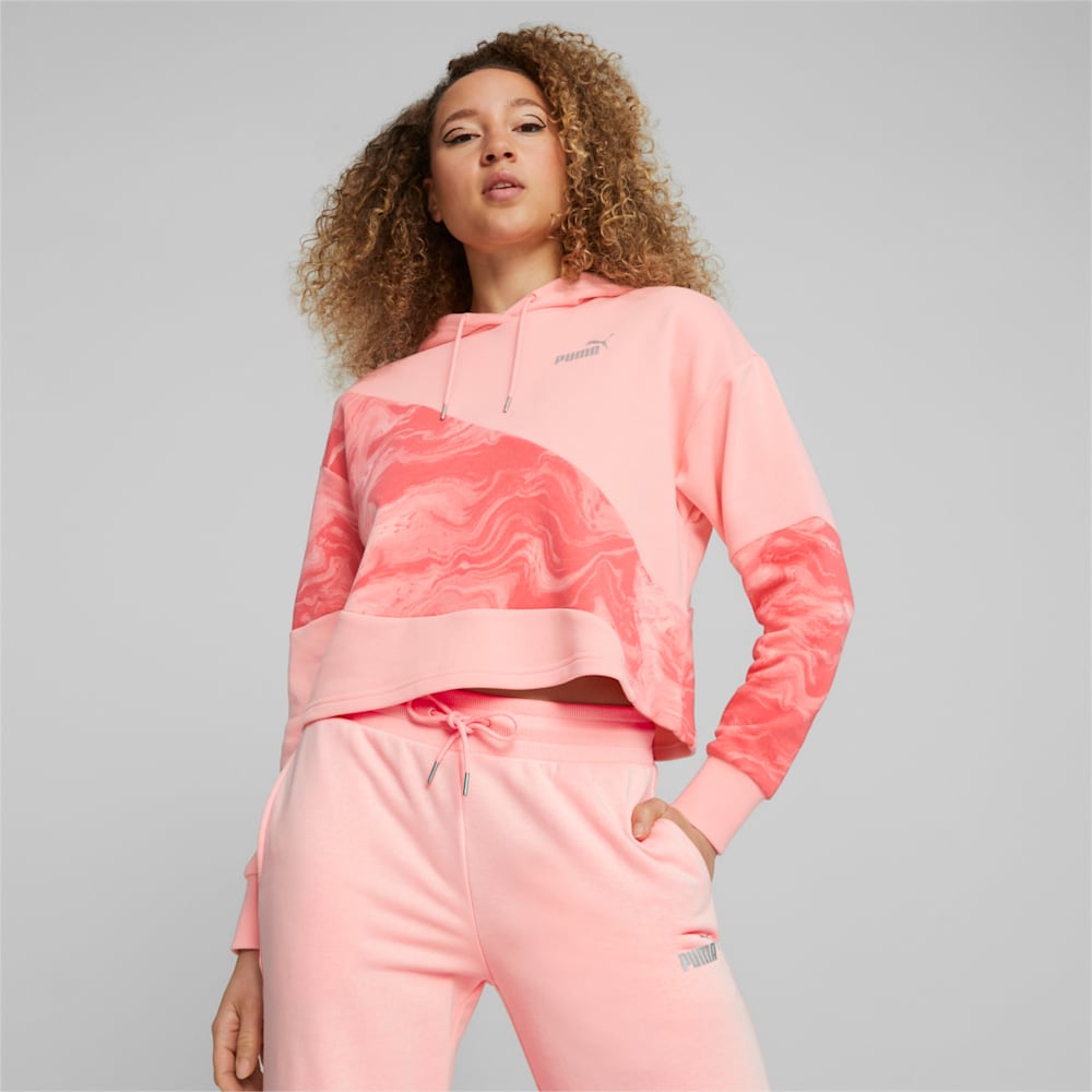 Puma POWER Marbleised Hoodie - Peach Smoothie