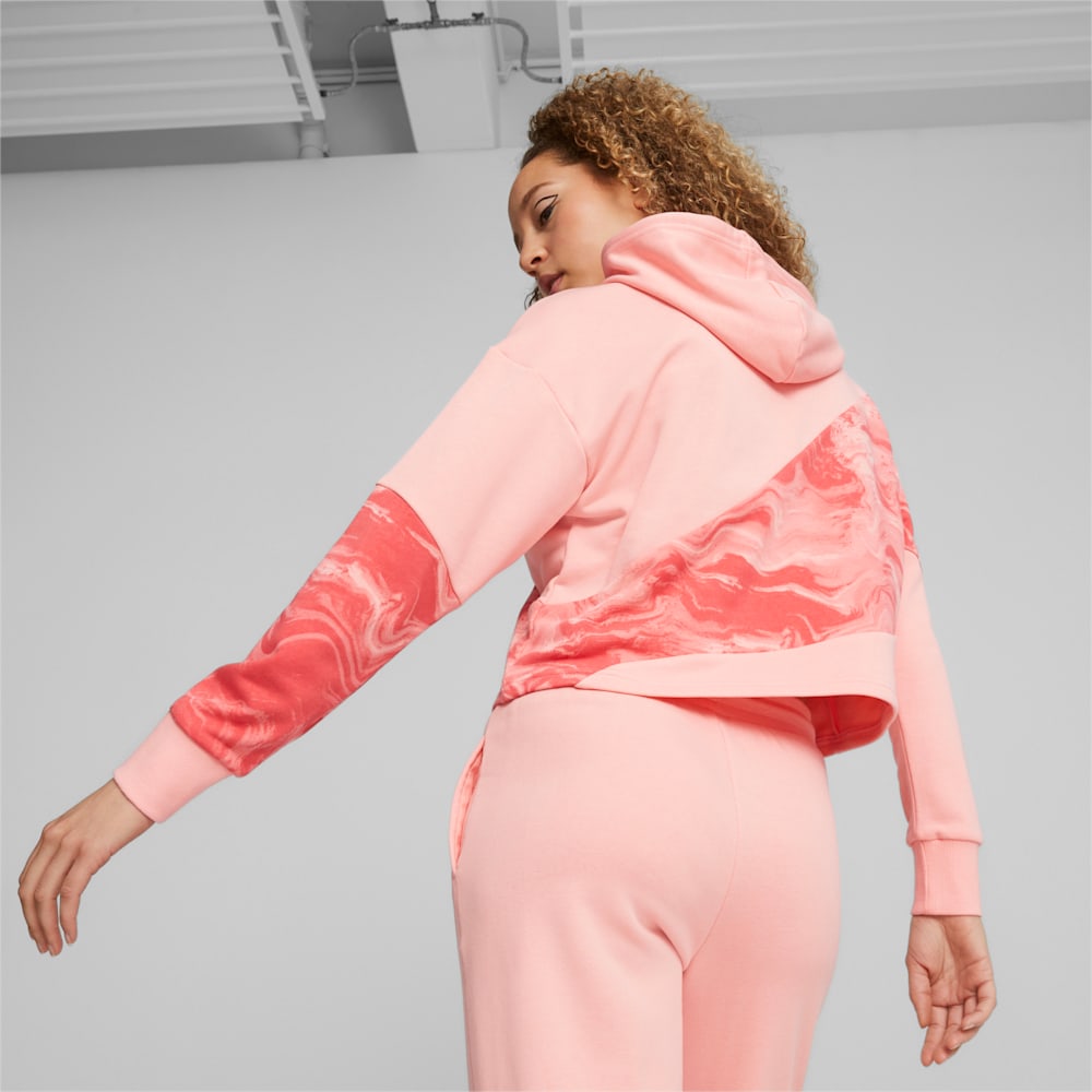 Puma POWER Marbleised Hoodie - Peach Smoothie