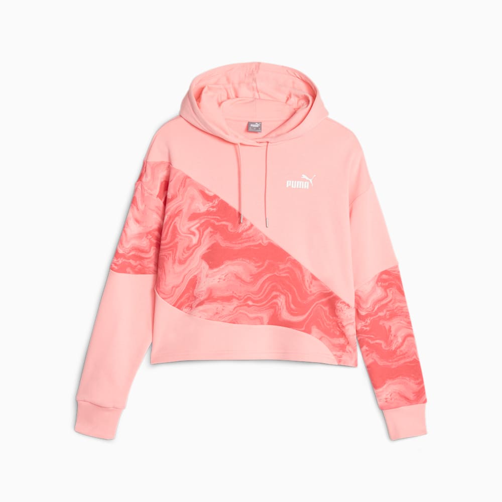 Puma POWER Marbleised Hoodie - Peach Smoothie