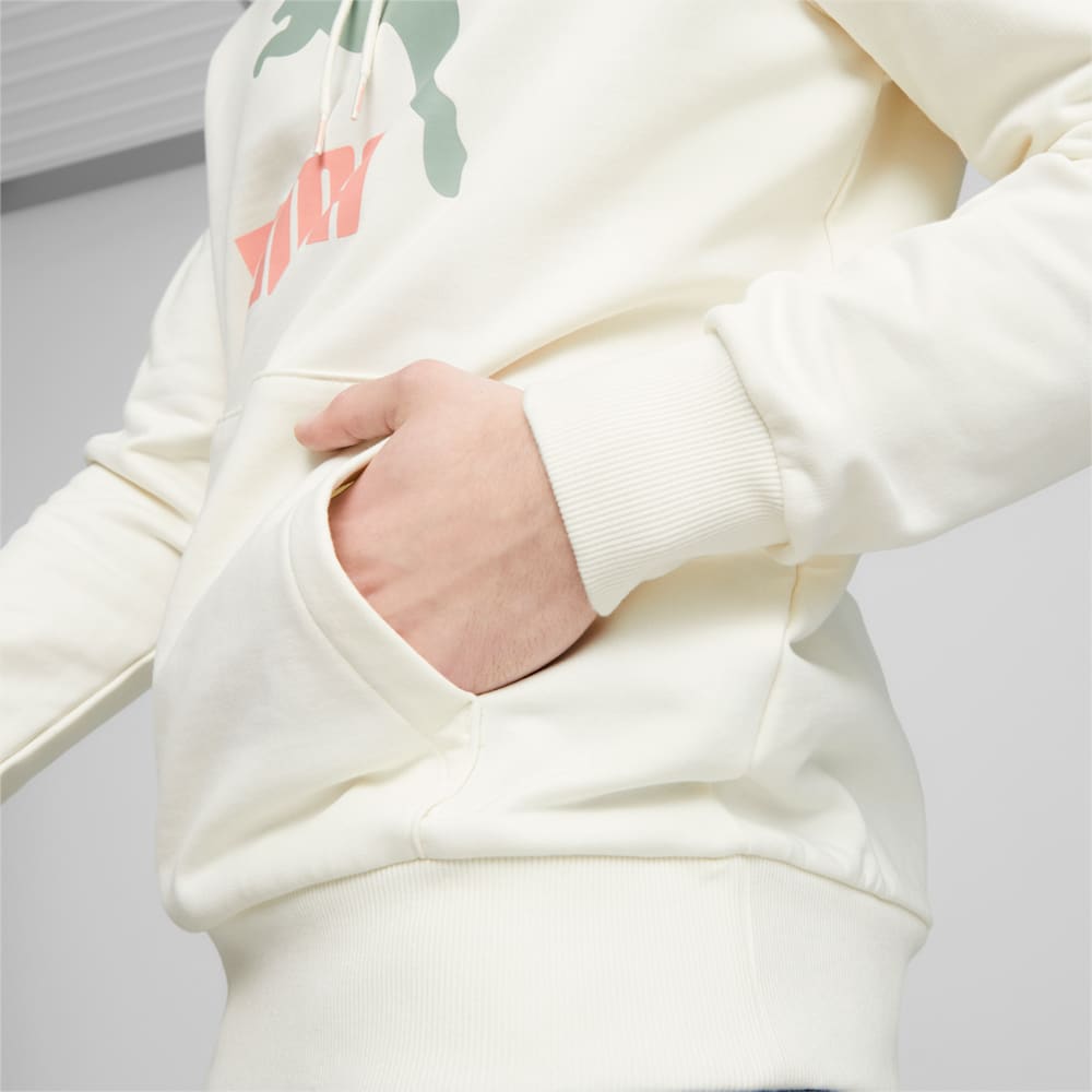 Puma Classics Logo Hoodie - Warm White-Green Fog