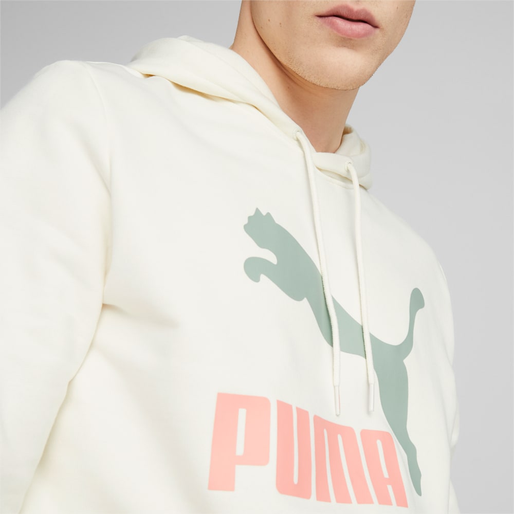 Puma Classics Logo Hoodie - Warm White-Green Fog