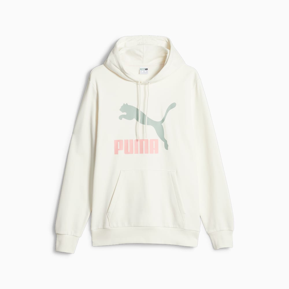 Puma Classics Logo Hoodie - Warm White-Green Fog