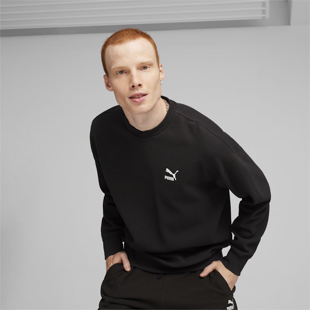 Puma CLASSICS Waffle Sweatshirt - Black