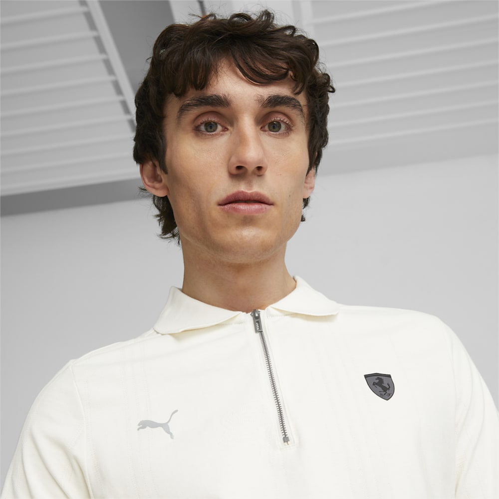 Puma Scuderia Ferrari Style Jacquard Polo - Warm White