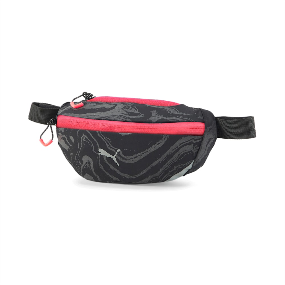 Puma Performance Running Classic Waist Bag - Black-Sunset Glow