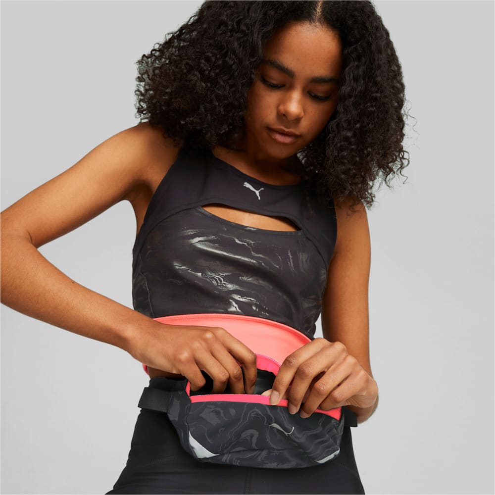 Puma Performance Running Classic Waist Bag - Black-Sunset Glow