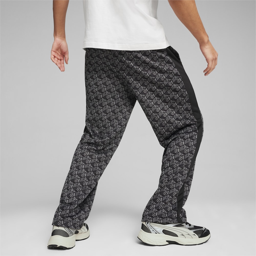 Puma T7 Straight Track Pants - Black-AOP