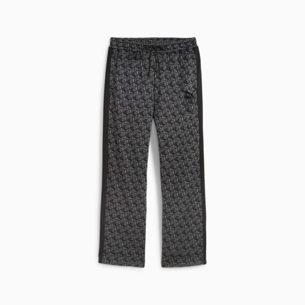 Puma T7 Straight Track Pants - Black-AOP