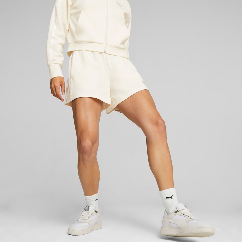 Puma T7 High Waist Shorts - Warm White