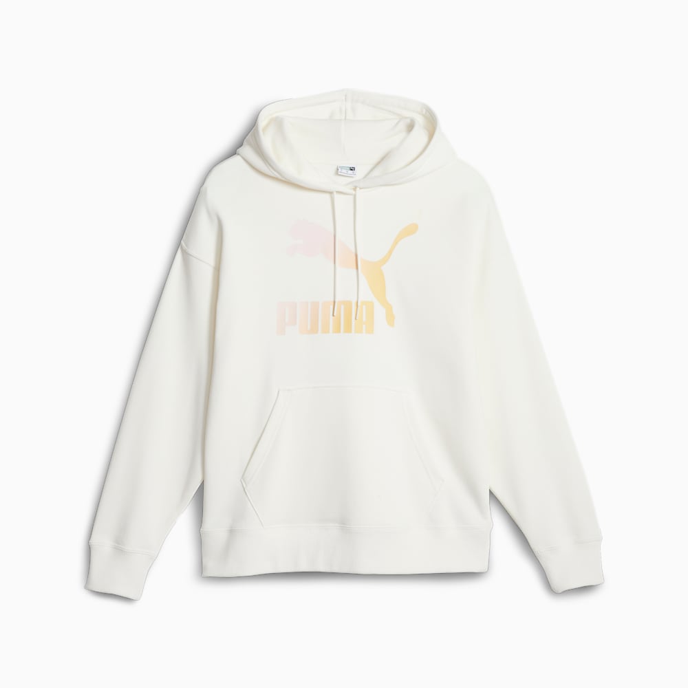 Puma Classics Logo Infill Hoodie - Warm White-Beach Days