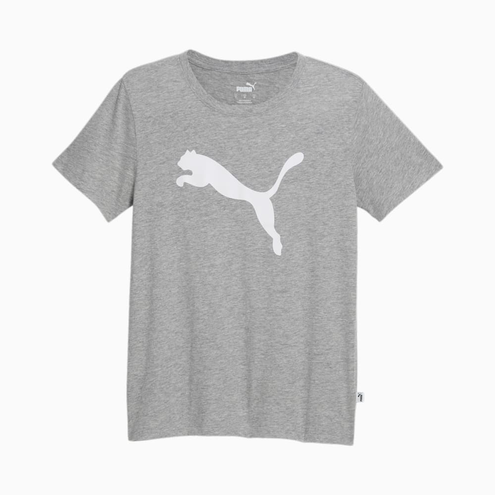 Puma Essentials Big Cat Logo Tee - Light Gray Heather