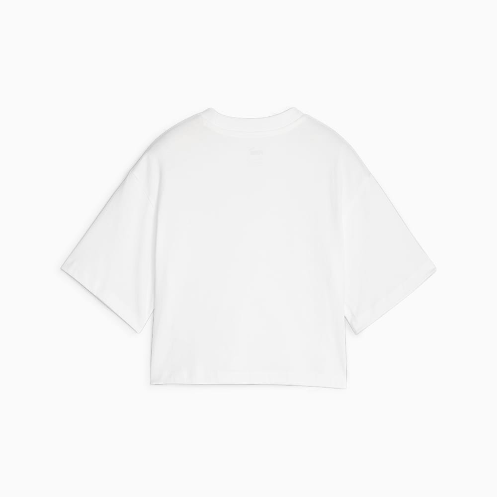 Puma Classics Big Kids Cropped Tee - White