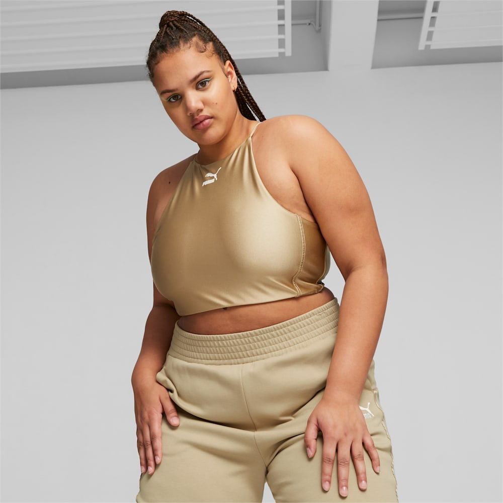 Puma T7 Crop Top - Sand Dune