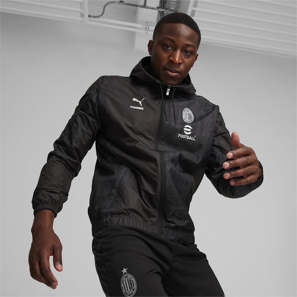 Puma AC MILAN x PLEASURES Football Pre-match Jacket - Black