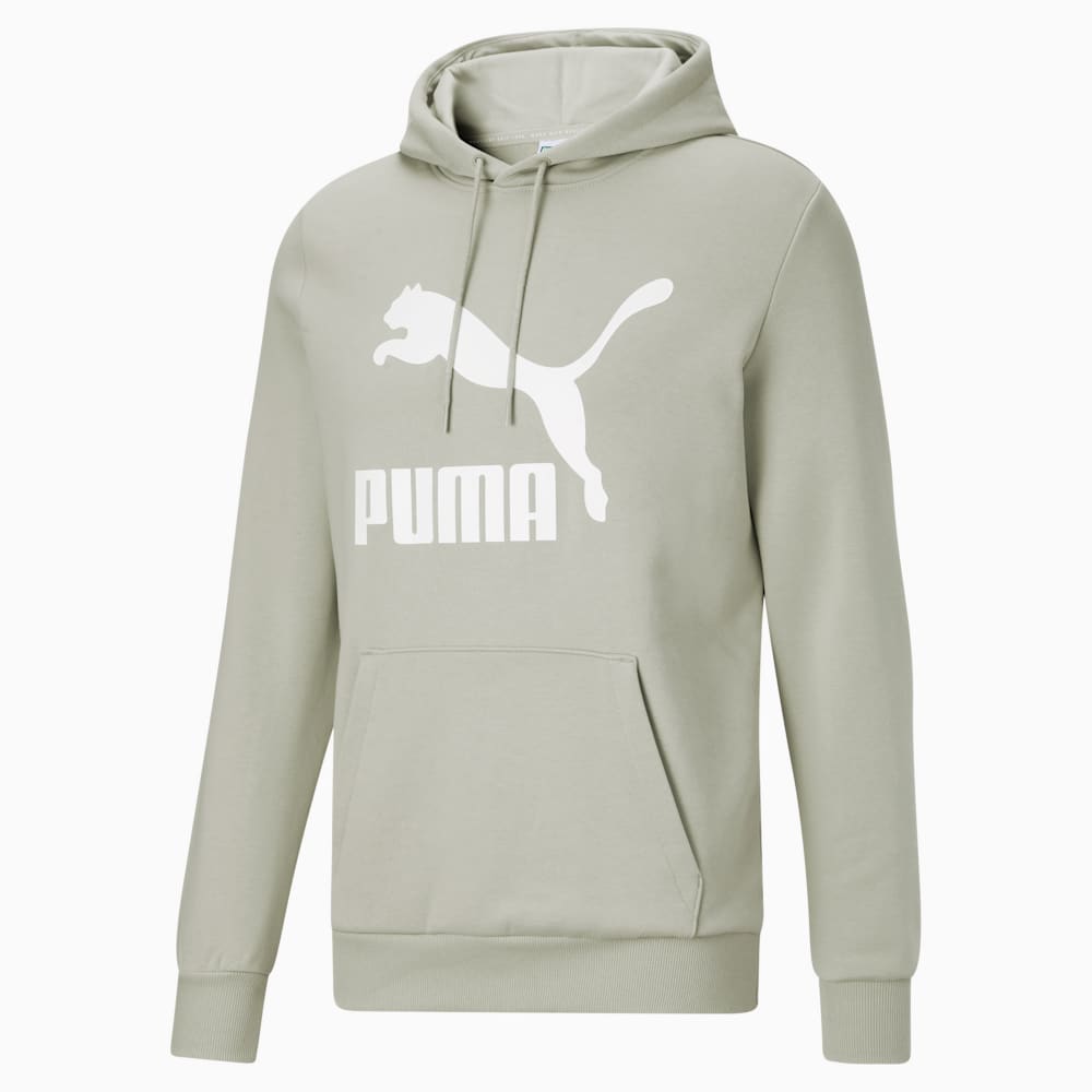 Puma Classics Logo Hoodie FL - Spring Moss-White