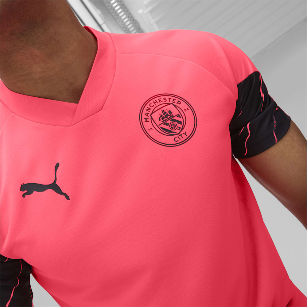 Puma Manchester City Soccer Training Jersey - Sunset Glow-Dark Navy