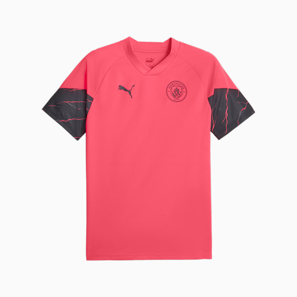 Puma Manchester City Soccer Training Jersey - Sunset Glow-Dark Navy