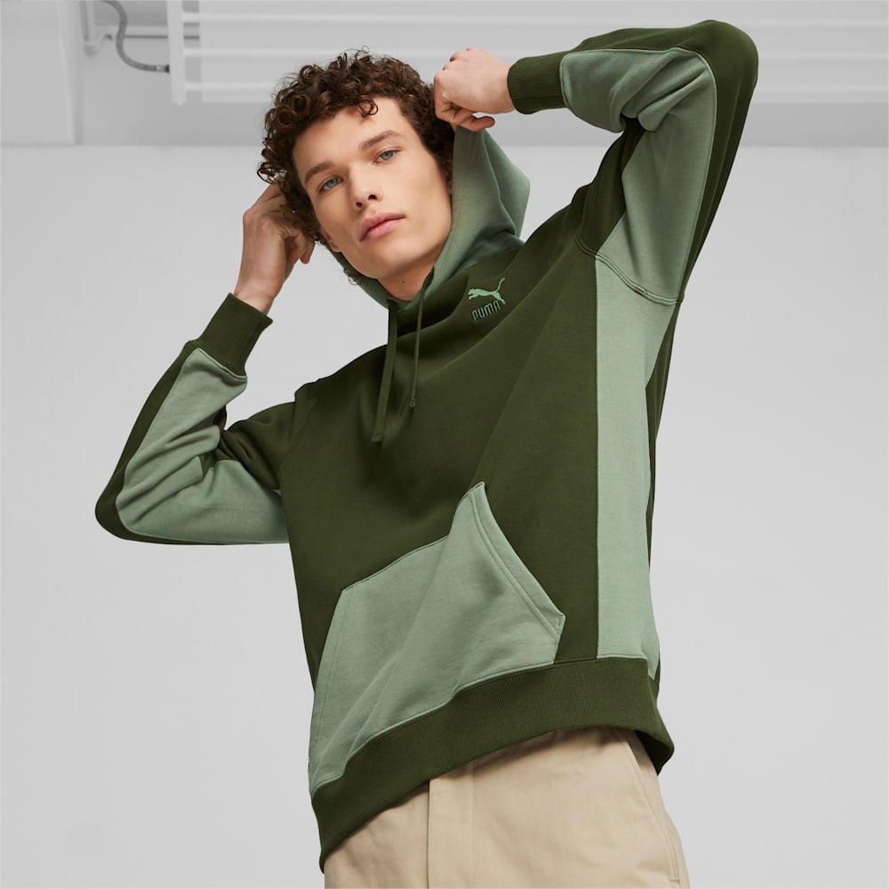 Puma Classics Block Hoodie - Myrtle-Eucalyptus