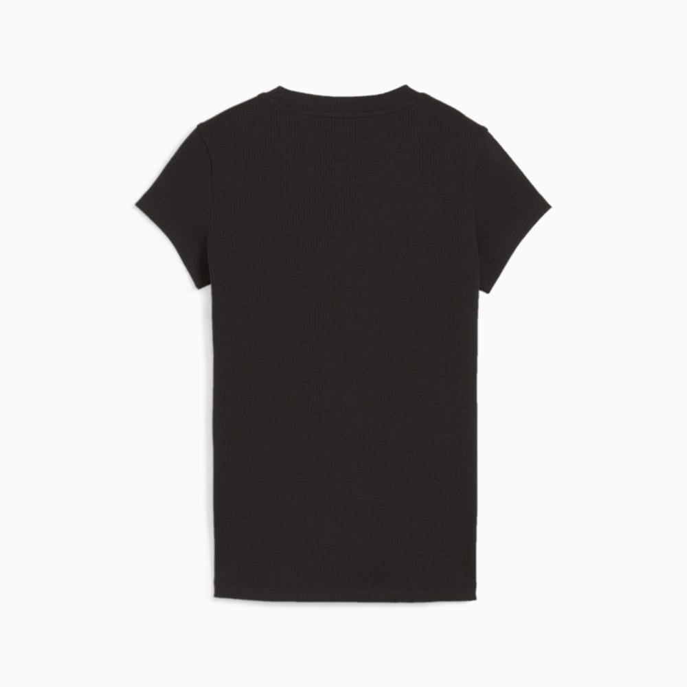 Puma CLASSICS Ribbed Slim Tee - Black