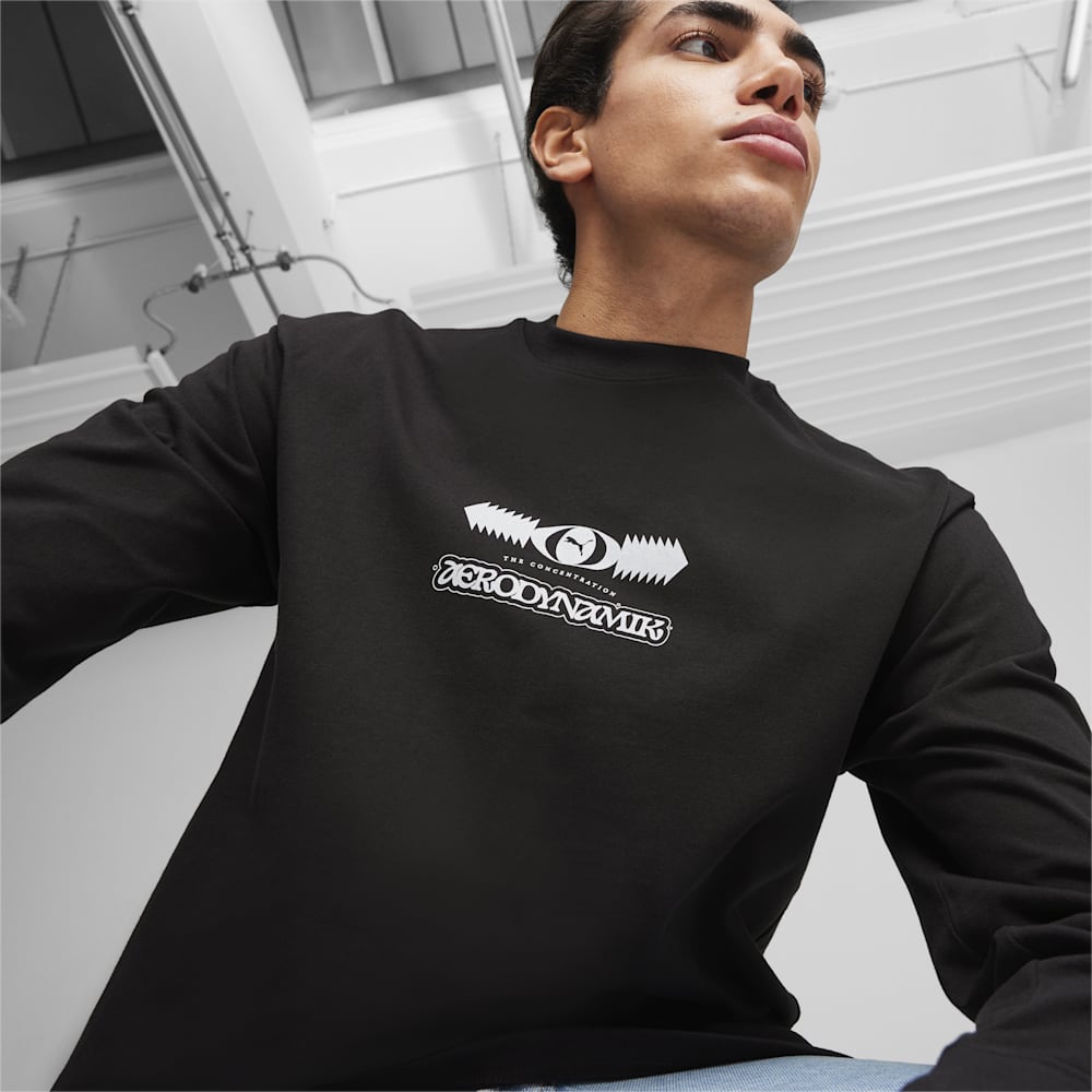 Puma GRAPHICS Aerodynamik Long Sleeve Tee - Black