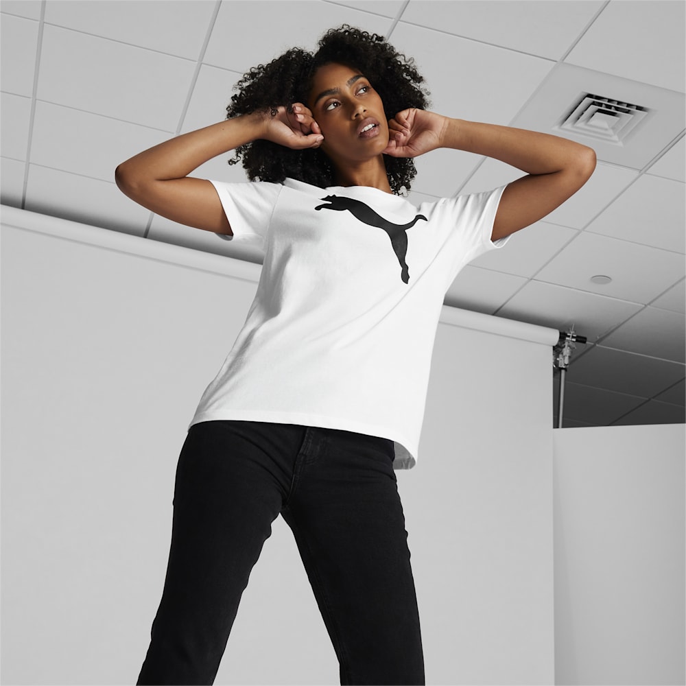 Puma Essentials Big Cat Logo Tee - White