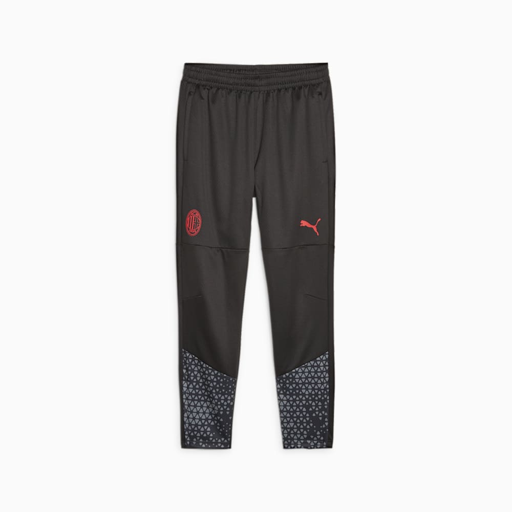 Puma AC Milan Soccer Training Pants - Black-Flat Medium Gray