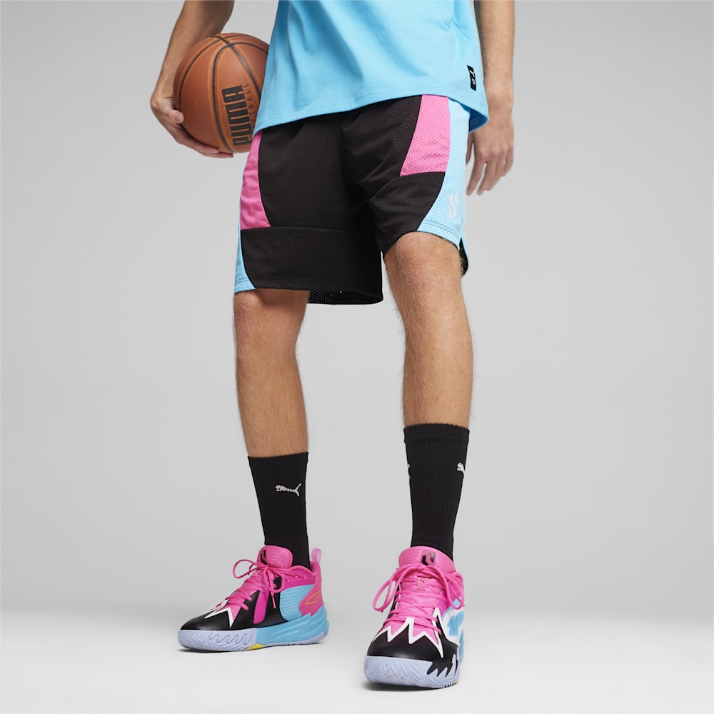 Puma Scoot x Northern Lights Shorts - Black-Bright Aqua-Glowing Pink