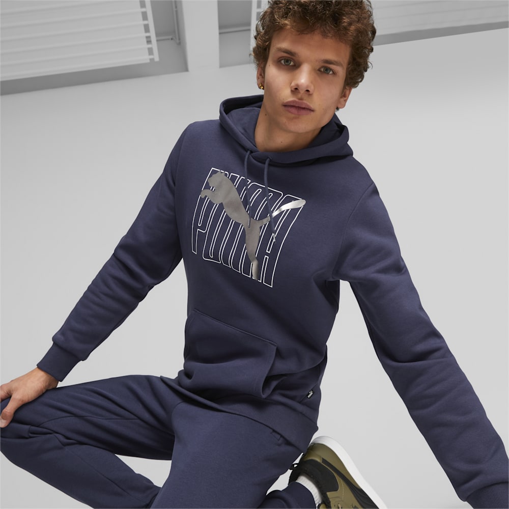 Puma ESS+ Logo Lab Hoodie - Navy