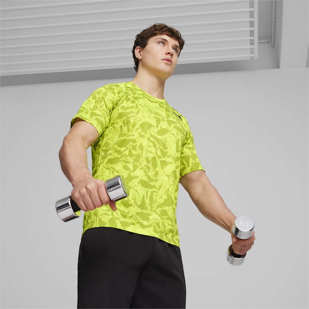 Puma FIT Ultrabreathe AOP Tee - Lime Pow-Q1 print