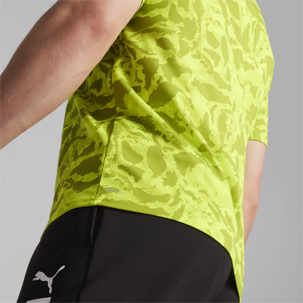 Puma FIT Ultrabreathe AOP Tee - Lime Pow-Q1 print