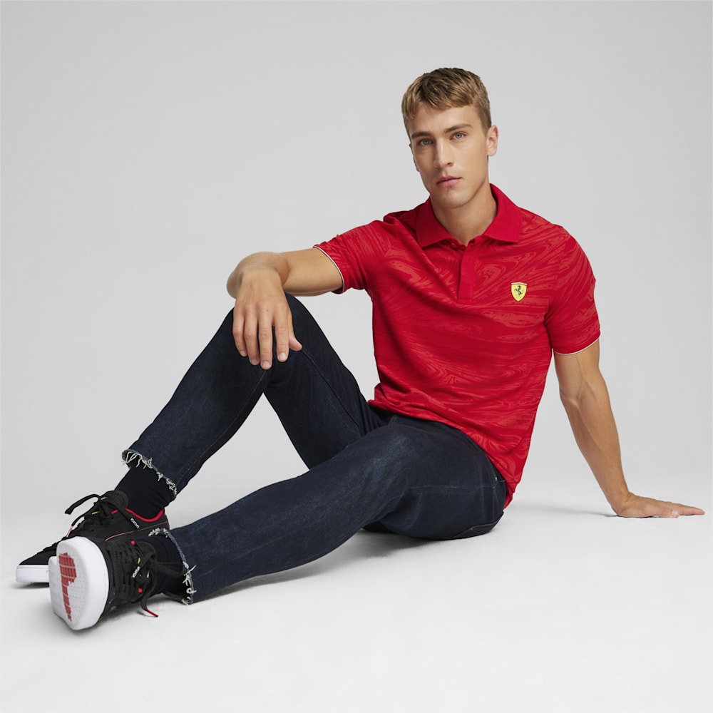 Puma Scuderia Ferrari Race Motorsport Graphic Polo - Rosso Corsa