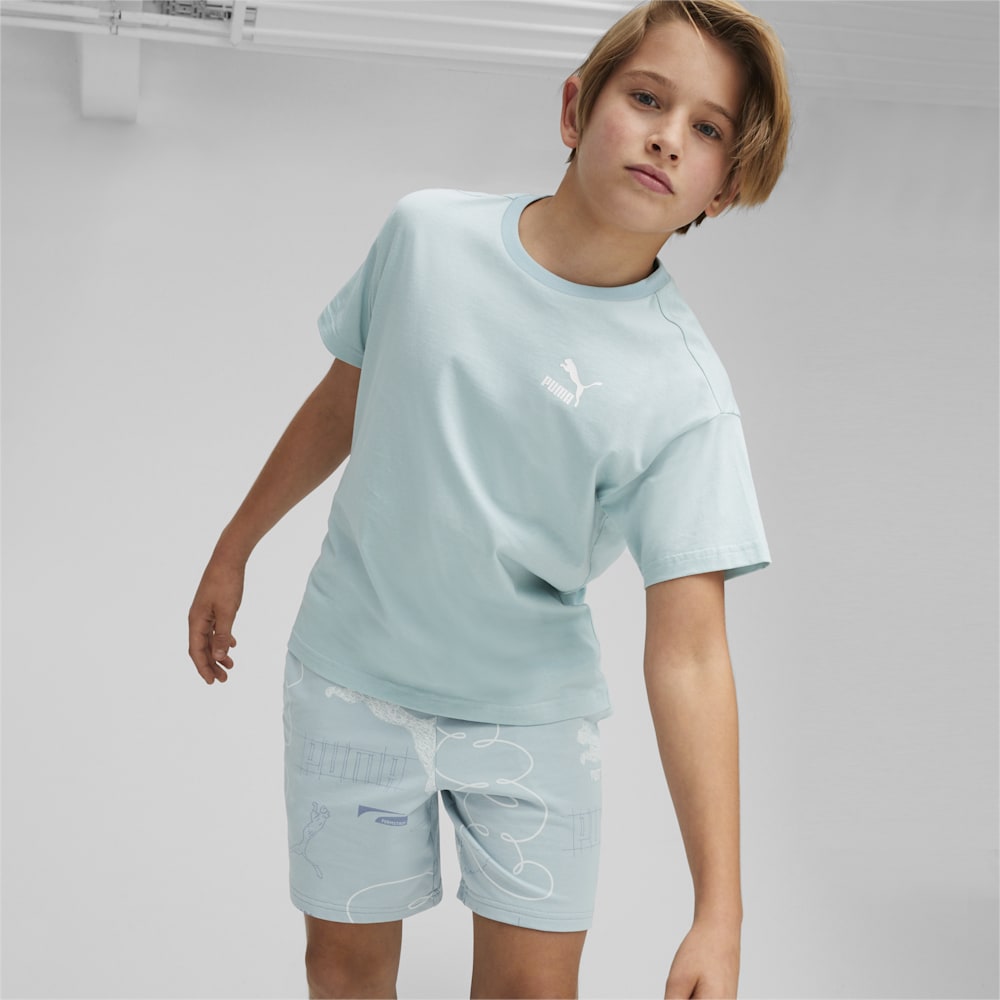 Puma Better Classics Relaxed Youth Tee - Turquoise Surf