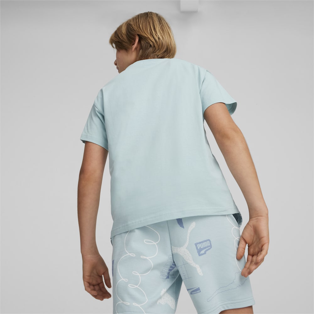 Puma Better Classics Relaxed Youth Tee - Turquoise Surf