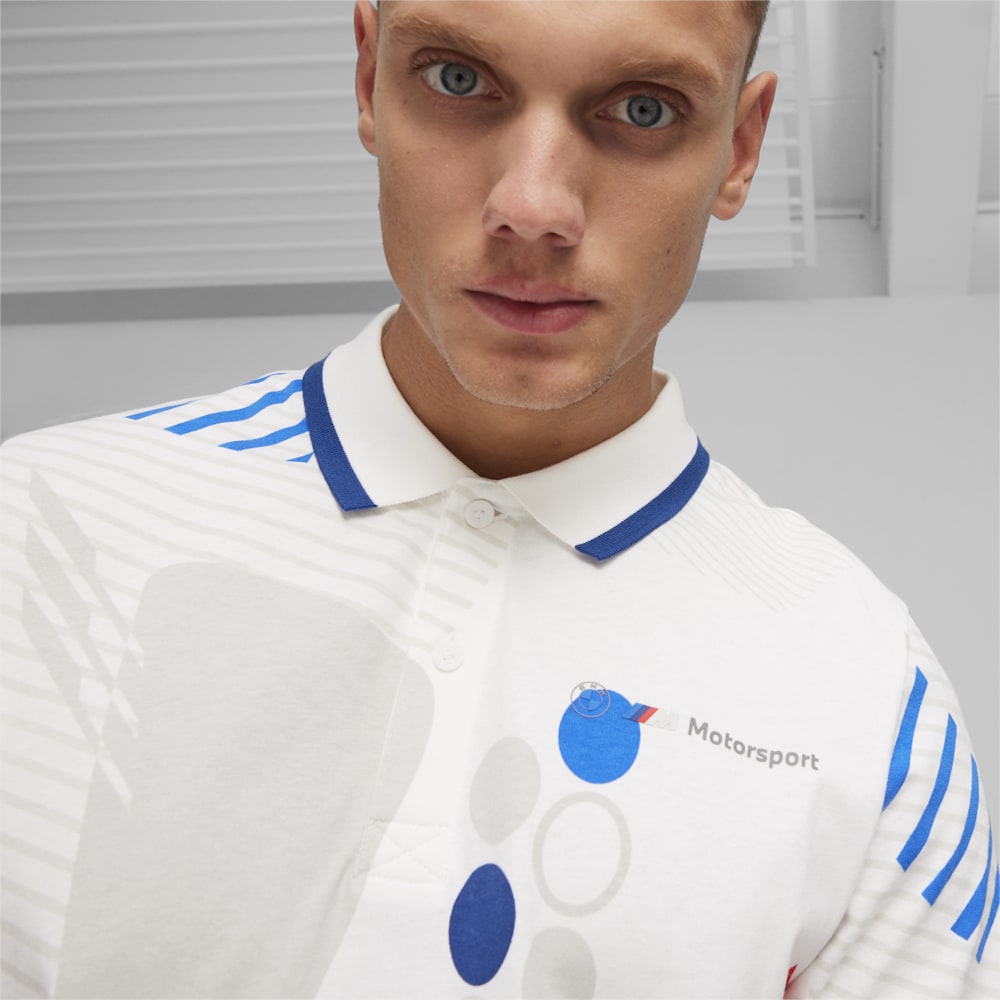 Puma BMW M Motorsport All-Over Print Polo - White-AOP