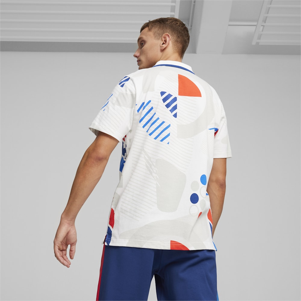 Puma BMW M Motorsport All-Over Print Polo - White-AOP