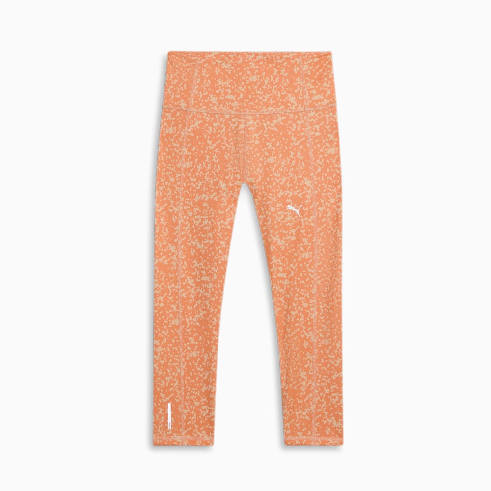 Puma Train Favorite High-Waist 3/4 Length AOP Leggings - Neon Citrus-Peach Fizz-AOP