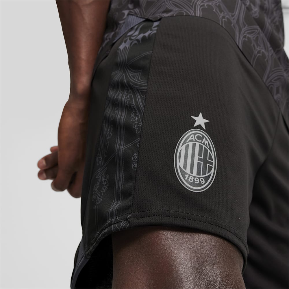 Puma AC MILAN x PLEASURES Football Shorts - Black-Asphalt