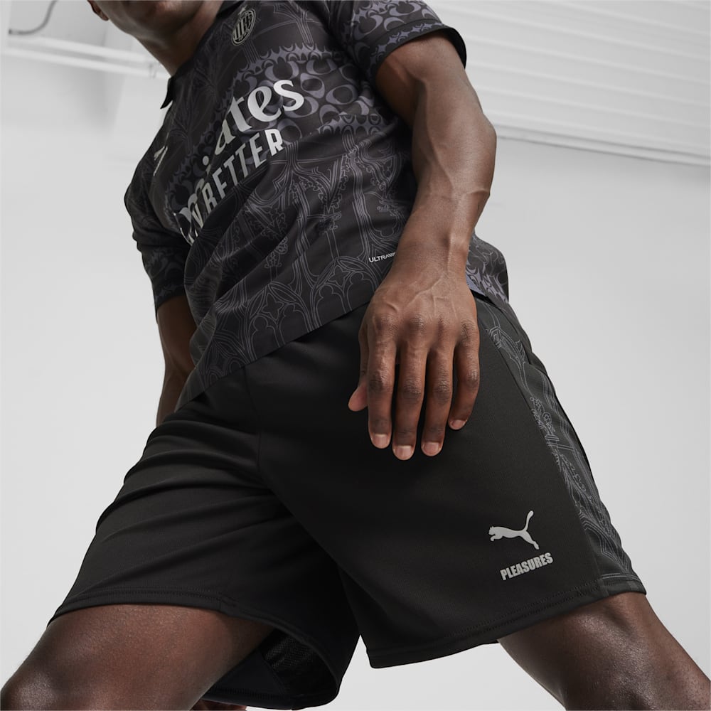 Puma AC MILAN x PLEASURES Football Shorts - Black-Asphalt