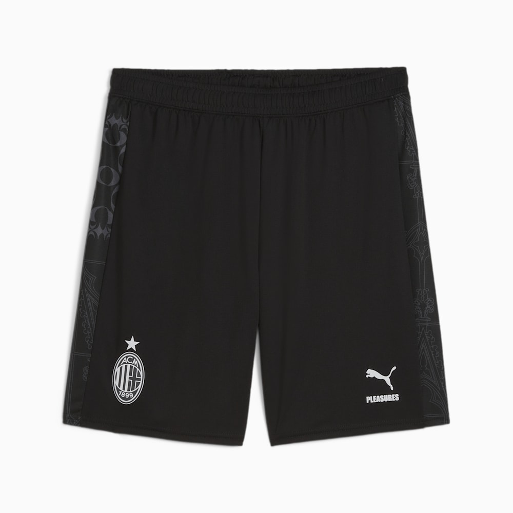 Puma AC MILAN x PLEASURES Football Shorts - Black-Asphalt