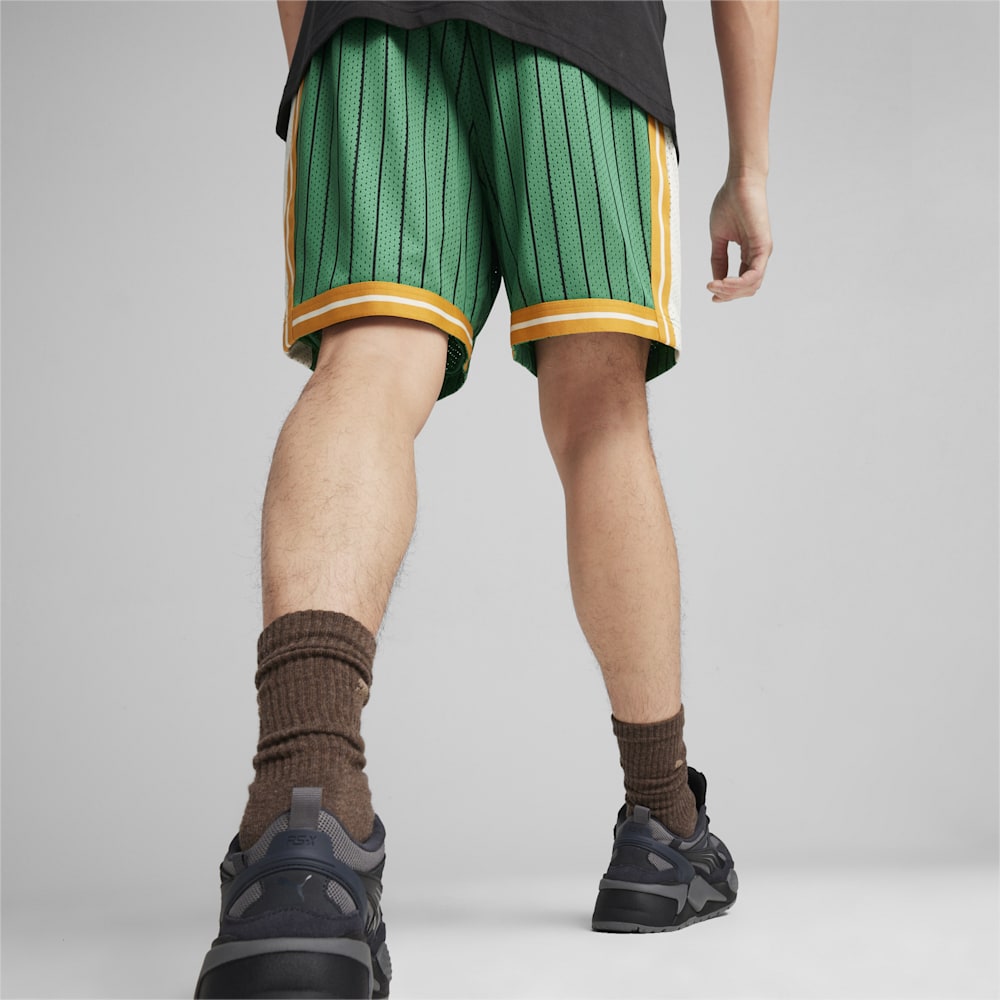 Puma For the Fanbase T7 Mesh Shorts - Archive Green-AOP